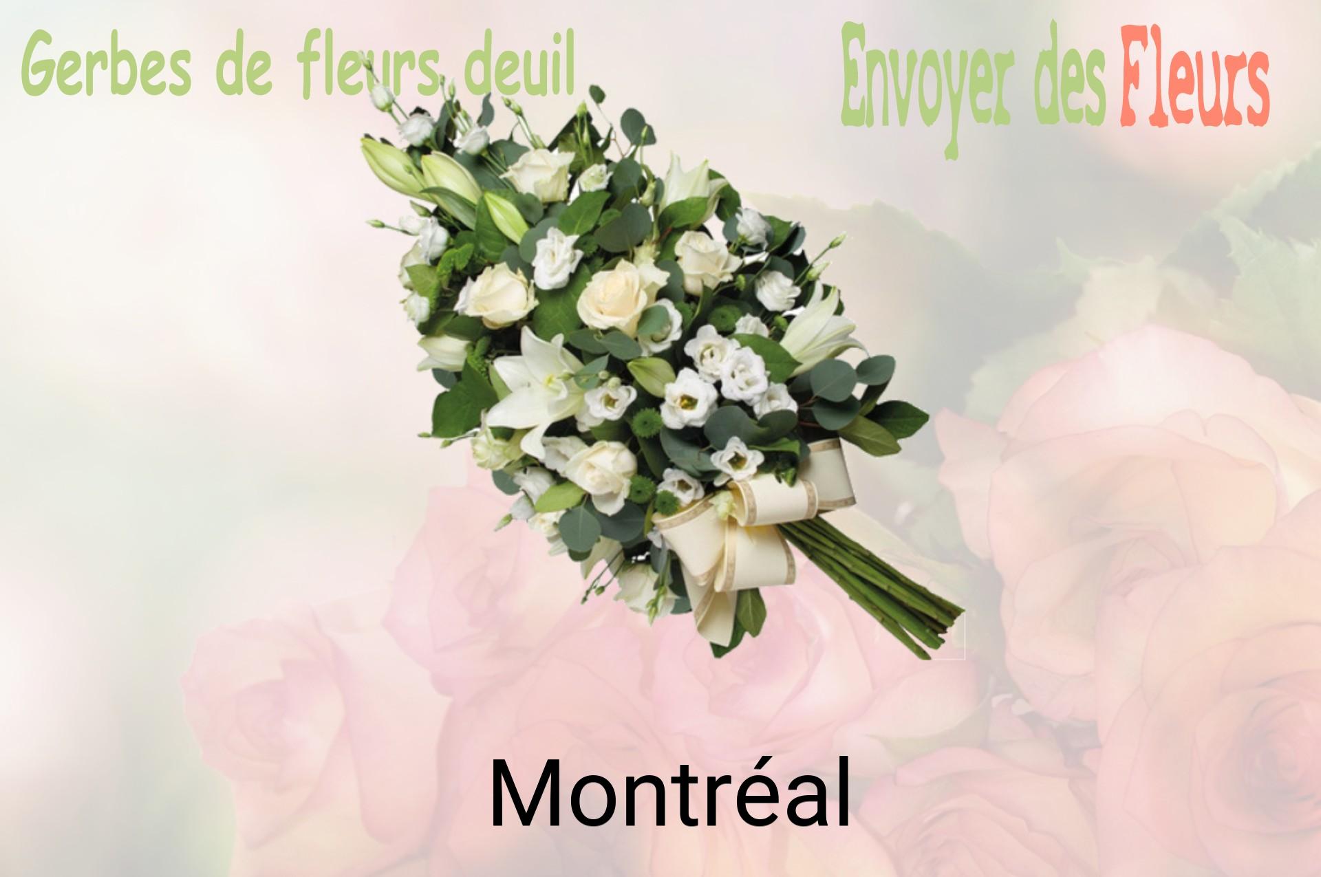 Gerbe de fleurs de deuil livrée à Montréal